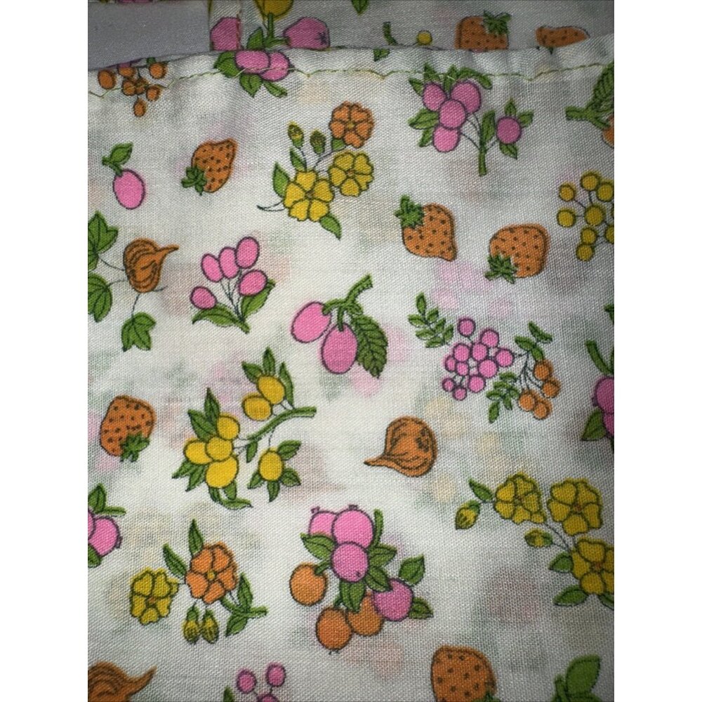 Vintage MCM Bright Fruits Vegetables Cloth Napkin Set Of 6 Handmade Retro Kitsch - Picture 4 of 12